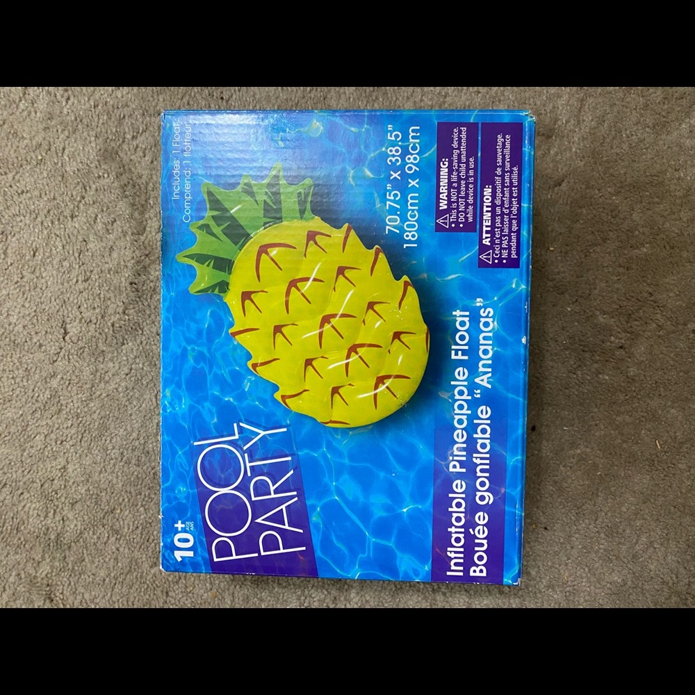 Pool Party pineapple inflatable float